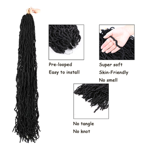 Treccine all'uncinetto Nu Faux Locs da 36 pollici all'ingrosso, capelli morbidi per trecce, pre-looped, ricci all'uncinetto, estesi per donna - Product Image 3