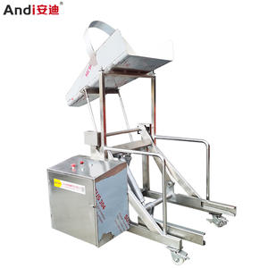 304 Rvs <span class=keywords><strong>Hopper</strong></span> <span class=keywords><strong>Trolley</strong></span> Lift/Vlees Overslaan Winkelwagen Lifter Voor 200L Bin/Emmer/Emmer Lifting Machine elektrische Voedsel - Product Image 2