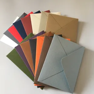 5x7 cartões e envelopes Suppliers-Amostra grátis de 15 cores disponíveis 14*19cm, envelopes, 265g de algodão, envelope de papel grosso liso, para cartões de convite 5x7