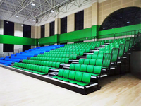 Tribunes télescopiques pliables en acier inoxydable pour gymnases et stades intérieurs, conception modulable Frog Sports