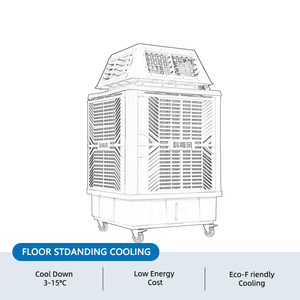 Refroidisseur d'air mobile à économie d'énergie 25000m³/h Quatre sorties d'air Refroidisseur d'air portable pour <span class=keywords><strong>garage</strong></span> Équipement à haut volume d'air - Product Image 1