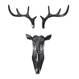 Deer Head <b>Wall</b> <b>Hook</b> Black Double <b>Hook</b> <b>Wall</b> Mounted For <b>Keys</b> Bags Door Or <b>Wall</b> Use - Product Image 5