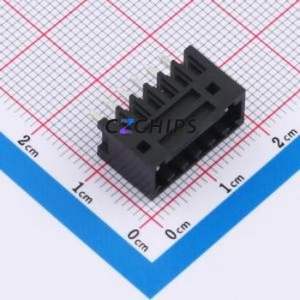DB2EVC-2.54-6P-BK Plug-in Terminal Block Through hole,P=2.54mm Connector Board-to-Board / Socket - Closed 1x6P 2.54mm Black - Product Image 1
