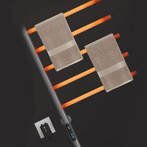 Nouveau Ensemble de Porte-Serviettes Chauffant Électrique pour Salle de Bain avec Support Métallique et Minuteur - Product Image 5