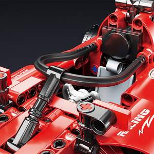 BlocX 67126 Super Running Red <span class=keywords><strong>F1</strong></span> Formula Racing Car Model DIY Plastic RC Car Blocks para niños Kid's Building Toy para niños - Product Image 3