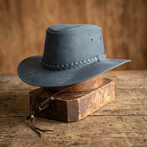 Chapeau de cowboy en cuir véritable personnalisé BS International, artisanat de mode unisexe pour adultes, idéal pour la plage, les voyages, décontracté et confortable - Product Image 1