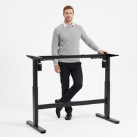 Nouveau modèle de bureau debout électrique réglable en hauteur, convertible, moderne, en acier inoxydable, pour la maison et le bureau, en vente