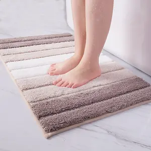 Bathroom Non Slip Microfiber Bath Mat Water Absorbent Bathroom Rug Shower Rugs washable area rug