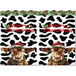 Noël bétail hiver Animal neige tapis antidérapant rouge noir Plaid noël pour chambre salon décor à la maison en Stock - Product Image 3