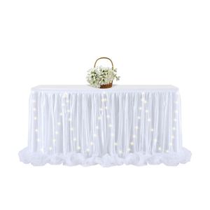 Design for Wedding Wholesale Fancy Standing Baby <b>Slipcover</b> Tulle <b>Table</b> Skirt - Product Image 1