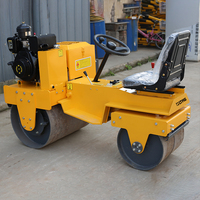 Compacteur routier à double tambour de 0,8 tonne (800 kg) pour travaux routiers, à vendre