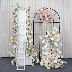 Arco de Flores Artificiales de Seda en Rosa Claro Realista para Decoración de Fondo de Boda Romántica - Product Image 4