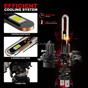 Ampoules LED pour voiture H11 <span class=keywords><strong>H7</strong></span> les plus récentes, H4 9005, tubes en cuivre en forme de <span class=keywords><strong>U</strong></span>, phares LED - Product Image 2