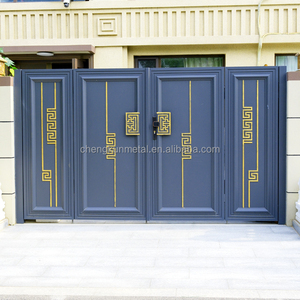 Hiện Đại Nhôm Nghệ Thuật Cổng Cho Căn Hộ Bền Biệt Thự Cổng Với Tự Động Trượt Mở Phong Cách An Ninh Nhà Cho Sân - Product Image 1