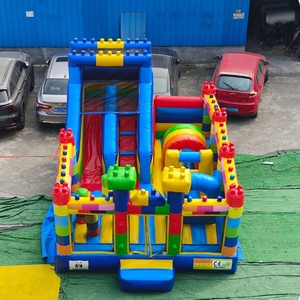 DFRL - Castillo Inflable con Tobogán y Bloques de Construcción, de PVC de 0.55mm, Capacidad >500KG, Garantía de 3 Años, Incluye Soplador - Product Image 2