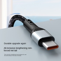 Kabel Pengisi Daya USB Tiga-dalam-Satu Horse Gift PD One-to-Three Braided Black dengan Konektor Type-C Lightning Micro USB untuk Pengisian Cepat