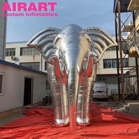 Accessoires en forme d'animaux mignons pour fête thème cirque, ballon d'éléphant gonflable pour la vente, mascotte