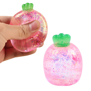 High Quality TPR Glitter Maltose Glitter Carrot Shape Hand Exercise Squeeze Stress Relieve <b>Squishy</b> Toys for Kids and Adults - Product Image 1