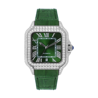 Montre de luxe en moissanite VVS, style arabe, entièrement sertie, testée au diamant, idéale comme cadeau, vente en gros directe usine