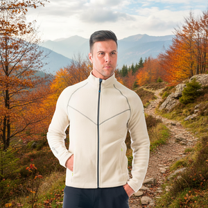 TIVO pile Polartec uomo leggero antivento impermeabile Outdoor abbigliamento Casual cappuccio con chiusura a cerniera per la stagione autunnale - Product Image 3