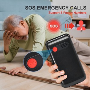 هاتف قلاب <span class=keywords><strong>4G</strong></span> لكبار السن بشاشة مزدوجة وشريحتين وبطارية 5C-1000mAh موديل X-247 BK - Product Image 3