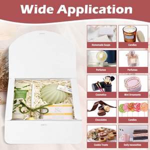 Cajas de Regalo con Tapas de Papel Kraft, Caja de Regalo Blanca con Cinta, Caja de Propuesta para Damas de Honor, para Empaque de Bodas, Cumpleaños, Cupcakes - Product Image 4