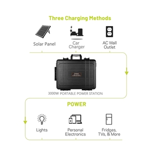 Generador Solar Portátil Todo en Uno de 6092.8Wh, Estación de Energía de 3000W CA, Onda Sinusoidal Pura, Controlador MPPT, Arrancador de Baterías, <span class=keywords><strong>Enchufes</strong></span> EU y US - Product Image 6