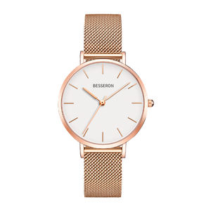 Reloj de pulsera de cuarzo de acero inoxidable clásico para mujer, superventas, 316L, 3ATM, resistente al agua, caja rectangular de lujo, caja OEM ODM embalada - Product Image 3