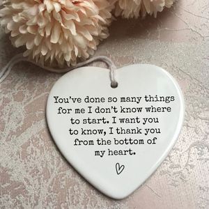 Jute Bag Novelty <b>Gifts</b> Acrylic Heart Sign Thank You Signs for Inportnat Person Leaving New Job <b>Teacher</b> - Product Image 4