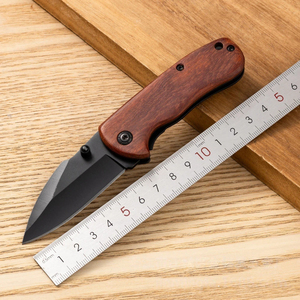 Stainless steel Bork folding <b>knife</b> with wooden handle multi-function <b>sharpened</b> cuchillos tactical <b>knife</b> - Product Image 4