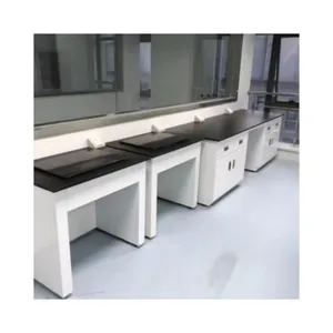 Muebles de laboratorio Biología Báscula médica montada en el piso Equilibrio Mesa de mármol Mesa antivibración con enchufe