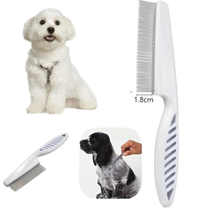 مشط العناية بالكلاب من المعدن المقاوم للصدأ مع برغوث الكلب - Product Image 4