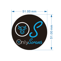 Autocollant adhésif rond personnalisé de haute qualité imprimé en UV, vinyle brillant PVC PET PP pour vêtements, collations, sandwichs