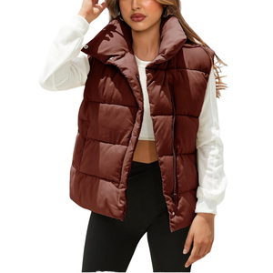 Chaleco Corto Acolchado Impermeable y Transpirable Estilo Urbano al por Mayor Cortavientos Sencillo Personalizado Diseño 2026 - Product Image 1