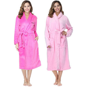 Bata <span class=keywords><strong>de</strong></span> Baño <span class=keywords><strong>de</strong></span> Microfibra Afelpada con Cuello Chal para Mujer, para Baño, Spa, <span class=keywords><strong>Hotel</strong></span> - Product Image 2