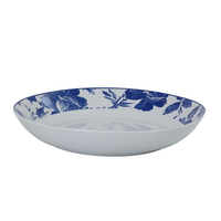 Service de table en céramique bleu floral de haute qualité, design personnalisé, assiettes, bols, tasses pour la maison, restauration haut de gamme