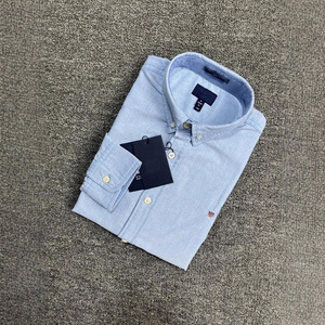 <span class=keywords><strong>Chemise</strong></span> <span class=keywords><strong>Homme</strong></span> H849 Printemps/Automne Business-Casual Unie en Tissu Oxford avec Perles, en Coton, pour Adulte, à Manches Longues - Product Image 3