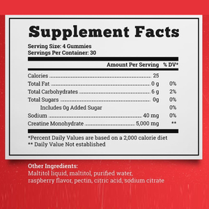 Gummies <span class=keywords><strong>de</strong></span> créatine véganes sans sucre, saveur framboise bleue, formule personnalisée, marque privée, pour adultes, récupération énergétique, croissance musculaire, gym - Product Image 2