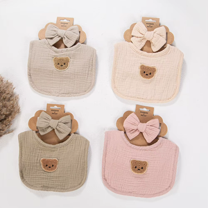 100% कपास के आकार के भालू टेरी बीबीएस बेबी लार के लिए बटन बंद करने के साथ नए मोटे बर्प कपड़े - Product Image 6