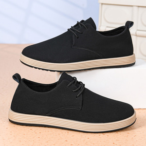 2626 Spring/Summer New Style Lace-up Casual Shoes, English Retro Leather Shoes, Men's Low-<b>top</b> Sneakers - Product Image 3