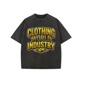 Black color Quick dry breathable <b>drop</b> shoulder T-shirt for men DTG DTF printing crew neck <b>acid</b> wash t shirts for mens - Product Image 1