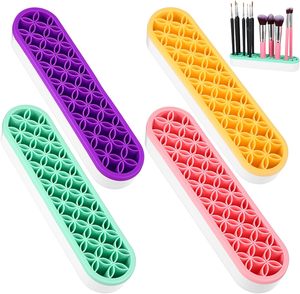 Organizador de <span class=keywords><strong>brochas</strong></span> cosméticas portátil de silicona de alta calidad Soportes de <span class=keywords><strong>brochas</strong></span> de maquillaje de silicona de viaje - Product Image 2