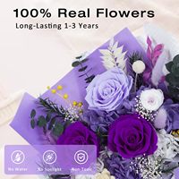 Bouquet de roses éternelles personnalisées, cadeaux de fleurs durables pour anniversaire, fête des mères, anniversaire de mariage, femmes, maman, Noël
