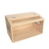 NOMO Boîte d'élevage pour reptiles en bois massif, enclos en bois pour reptiles, pour hamster, poussin