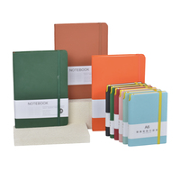 Carnet de notes A5 en cuir PU multicolore pour l'approvisionnement d'entreprise, pages épaisses, reliure cousue, logo personnalisé pour les entreprises