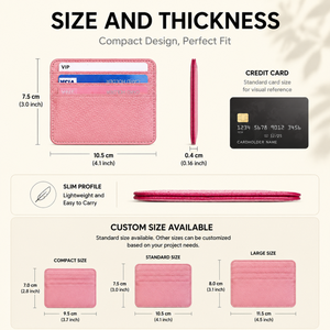 Porte-cartes ultra fin à pochette avant, assortiment de couleurs, ouverture supérieure/fermeture à bouton-pression magnétique, conforme REACH, vente en gros - Product Image 3