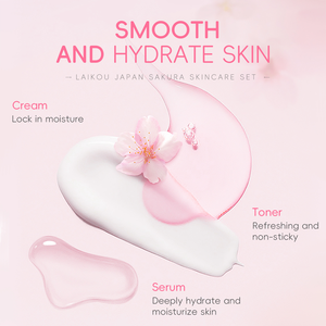 Ensemble de soins de la peau LAIKOU Japan Sakura 5 pièces |   Collection de soins éclaircissants à la fleur de cerisier à la niacinamide et à la vitamine C - Product Image 4
