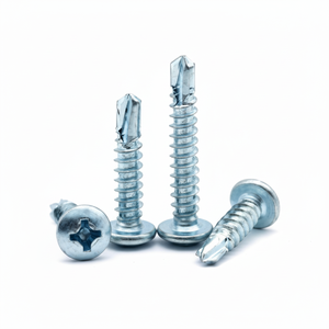 Tornillos autorroscantes de cabeza de armazón en capas de zinc de alta calidad, diseño compacto plano para prevención de óxido para sujeción de materiales mixtos - Product Image 1