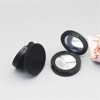Palette de maquillage compacte rechargeable de poudre noire mate de diamètre intérieur de 36.5mm pour le miroir de fard à paupières de fard à joues de surligneur inclus