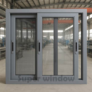 חלונות אלומיניום זזת זכוכית בסגנון מודרני ודלתות שבר תרמית אספקה ישירה של מפעל ליישומים חיצוניים & מלון - Product Image 1